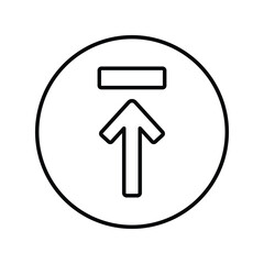 up arrow icon with white background vector stock illustration