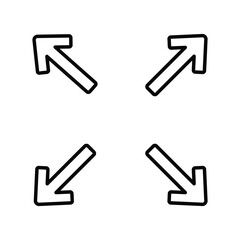 expand icon with white background vector stock illustration