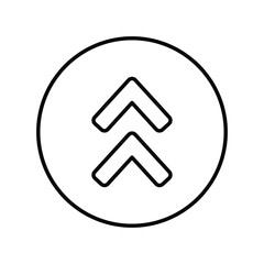 up arrow icon with white background vector stock illustration