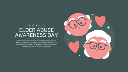 vector world elder abuse awareness day background template