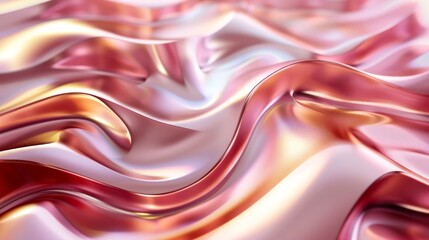 Shimmering pink satin waves texture