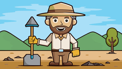 farmer with a shovel