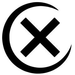 cross mark icon vector design element 