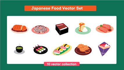 Japanese Food Vector Set