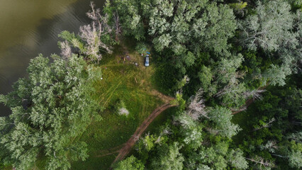 drone view of the river bank © Павел Чигирь