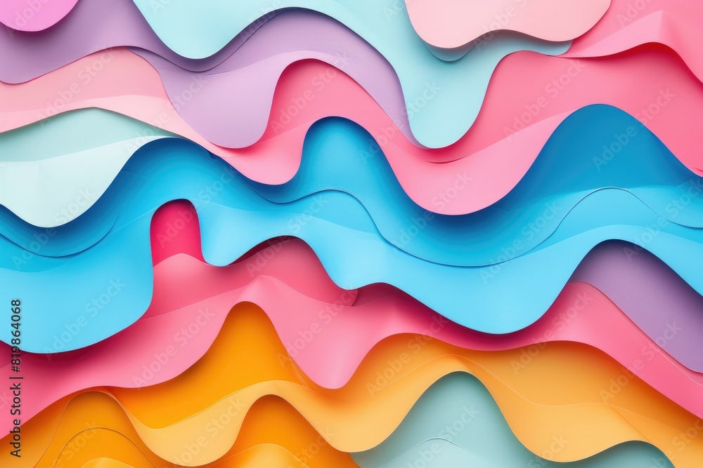 Poster vibrant abstract background with wavy shapes. ideal for design projects
