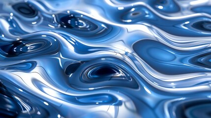 Abstract blue water ripples under clear lighting