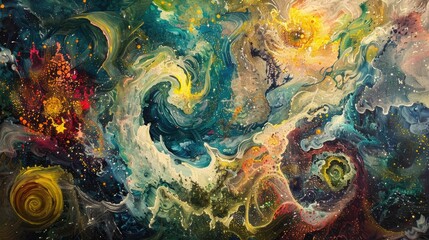 An abstract representation of chaos, with swirling patterns of randomness and disorder.