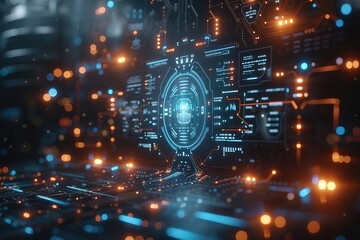 Obraz premium Businessman on blurred background using digital medical interface 3D rendering