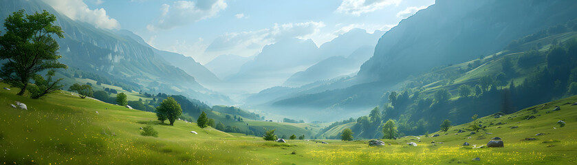 Uncover Switzerland s Unseen Valleys: Breathtaking Scenery and Tranquil Landscapes Await in this Photo Realistic Exploration of Serene Beauty and Hidden Treasures in Switzerland s 