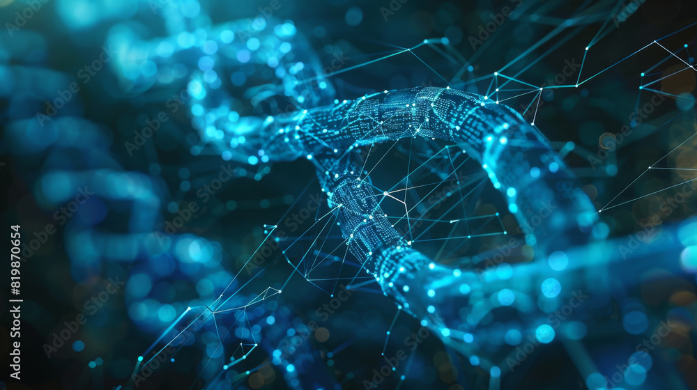 Aufkleber a modern, digital representation of a smart contract merging traditional and blockchain elements.