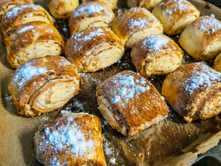Fresh hot cottage cheese pastries