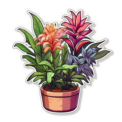 a sticker of a decorative plants