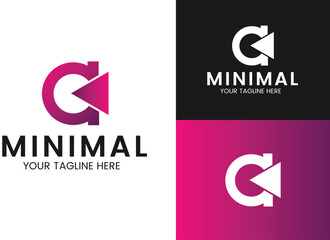 a letter minimal logo and icon with editable eps or vector