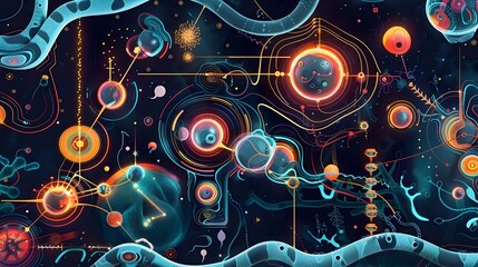 Intricate Biological Diagram:A Captivating Visualization of Organic Structures and Processes