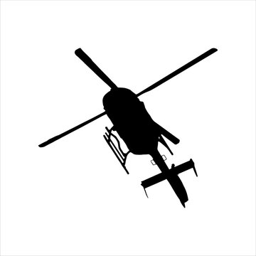recommend clip art: Bottom view helicopter silhouette isolated on white background. Helicopter icon vector illustration design.
