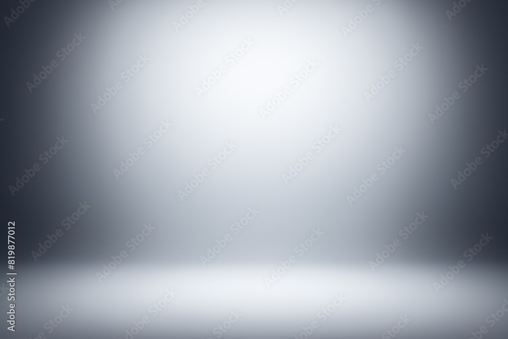 Poster modern and minimalist blue gradient background with spotlight for effective studio or exhibition set