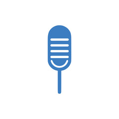 Microphone icon on white background. Vector illustration in trendy flat style