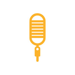 Microphone icon on white background. Vector illustration in trendy flat style