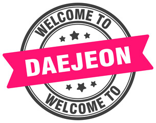 Welcome to Daejeon stamp. Daejeon round sign