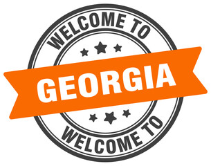 Welcome to Georgia stamp. Georgia round sign
