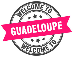Welcome to Guadeloupe stamp. Guadeloupe round sign