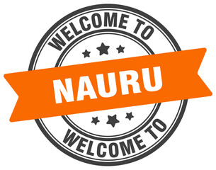 Welcome to Nauru stamp. Nauru round sign