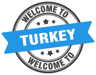 Welcome to Turkey stamp. Turkey round sign