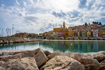 Fototapeta premium Front view to St. Michel in Menton