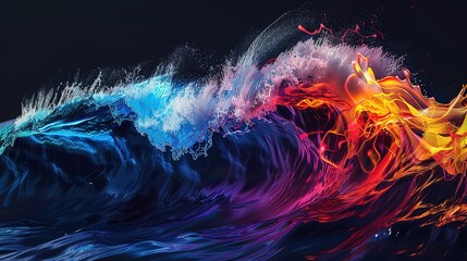 abstract wave background vector banner colorful design vector illustration generative ai
