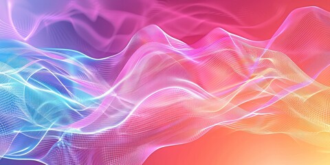 Dynamic and colorful digital eye wave lines background, perfect for adding energy and movement to your design compositions.