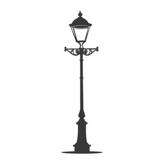 Silhouette Street Light black color only