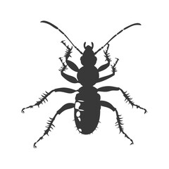 Silhouette termite animal black color only