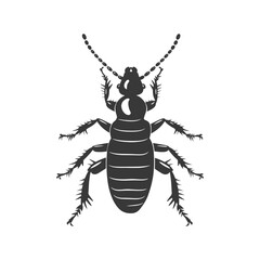 Silhouette termite animal black color only