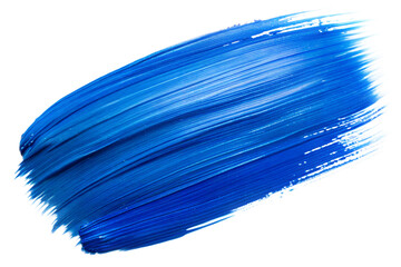 Blue paint brush stroke