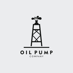 oil pump logo vector illustration design