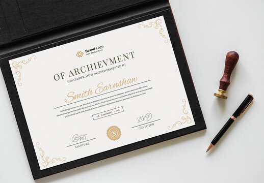 Certificate Template with Elegant