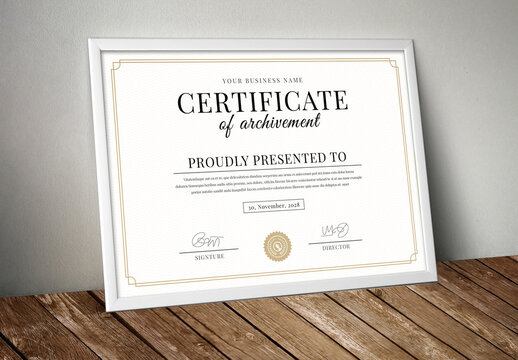 Certificate Of Completion Template