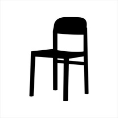 Workshop chair silhouette isolated on white background. Chair icon vector illustration design.