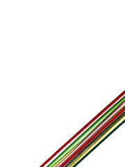 水引を並べたシンプルな背景　縦型　余白あり