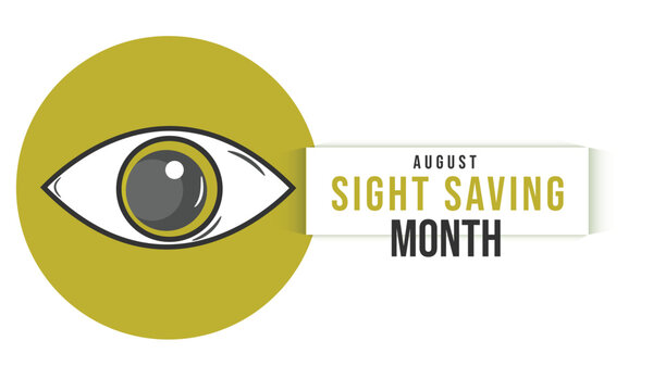 Sight Saving month. background, banner, card, poster, template. Vector illustration.