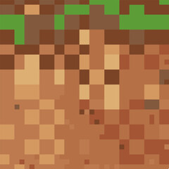 Pixel background. The concept of games background. Vector illustration