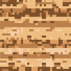Vector sand pixel blocks background pattern. Retro console game level cubic pixel texture. Computer 8 bit 80s arcade