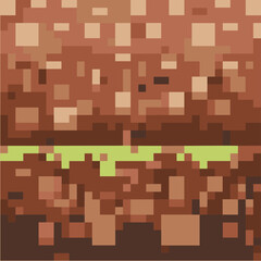 Pixel background. The concept of games background. Vector illustration