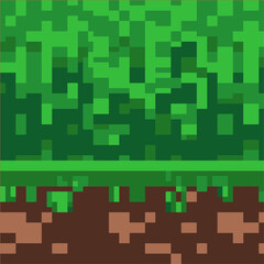 Pixel background. The concept of games background. Vector illustration