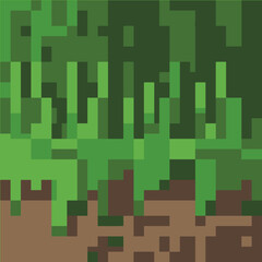 Pixel background. The concept of games background. Vector illustration