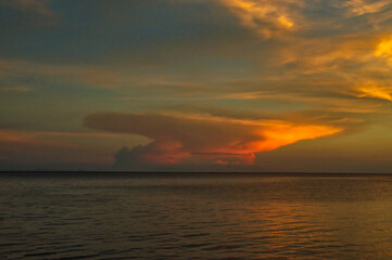 Dramatic sunset clouds in Siquijor