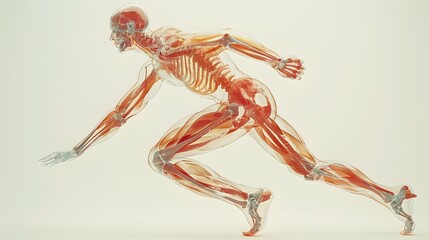 Anatomical Showcasing the Dynamic Effects of Physical Activity on the Human Body