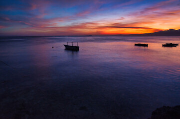 Naklejka premium Sunset at San Juan, Siquijor island