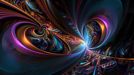 Abstract fractal. Fractal art background for creative design. Decoration for wallpaper, desktop, poster, cover booklet,  Print for clothes, t-shirt, Creative illustration for design,  
